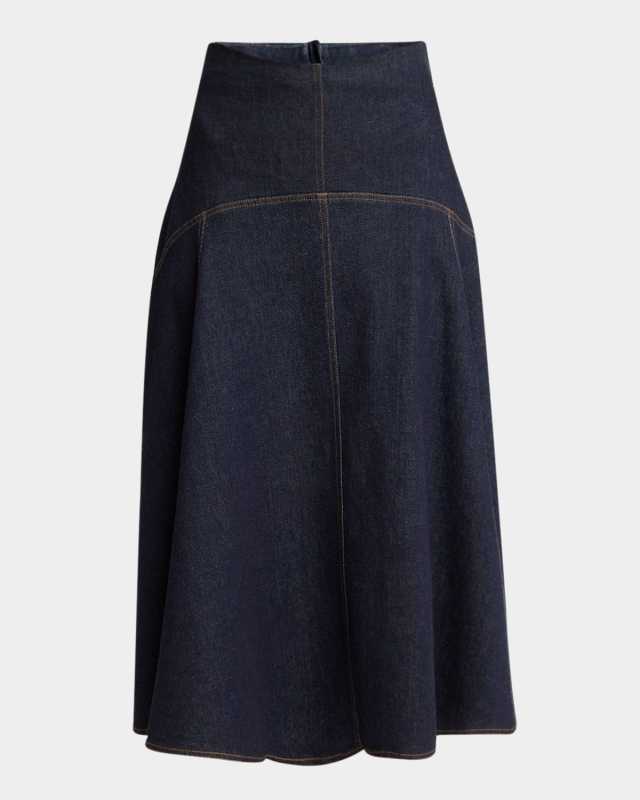 The Denim Triangle Skirt